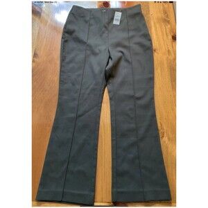 Ann Taylor Loft High Waist Womens 6P Pants Petite Gray Chino Dress Pockets NEW